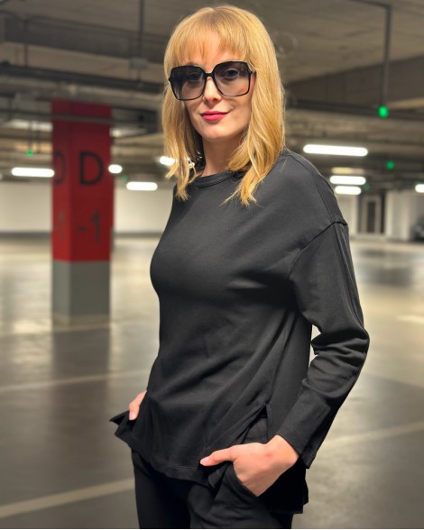 Triko dámské Cos černé dlouhý rukáv